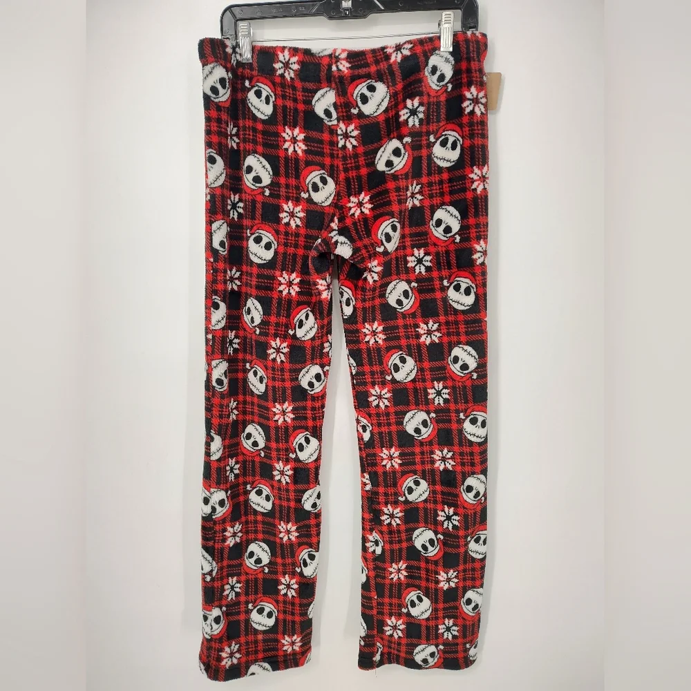 Disney Red and Black Plaid Jack Skellington Pajama Bottoms Women's Medium - Picture 4 of 4